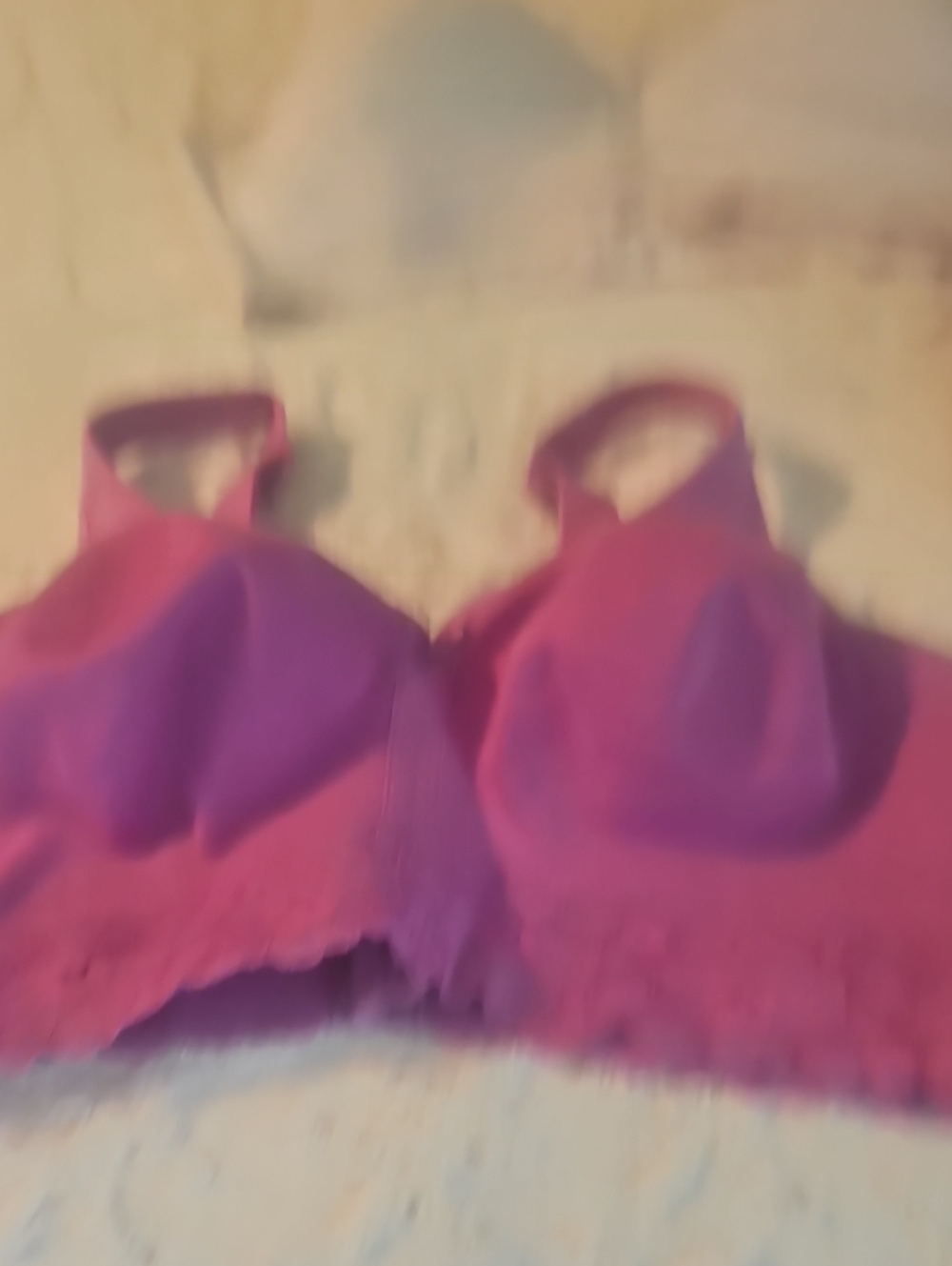 Columbia Wireless Lace-Trim Bra - Pink
